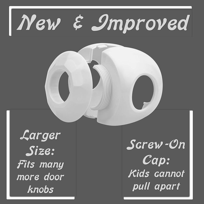 Driddle Door Knob Safety Cover for Kids - 5 Pack - Baby Proof Door Knob Covers - Door Locks for Kids Safety Child Proof - White - Image 4